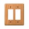 Amerelle Amerelle Contemporary Brown 2 gang Wood Decorator Wall Plate 1 pk 901RRL - alternate 1